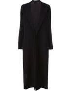 Yohji Yamamoto Peaked Lapel Long Coat, Women's, Size: I, Black, Acrylic/polyurethane/cupro/wool