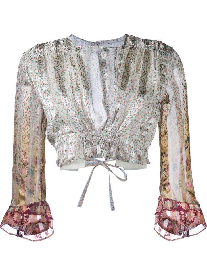 Etro Margot Silk Crop Top