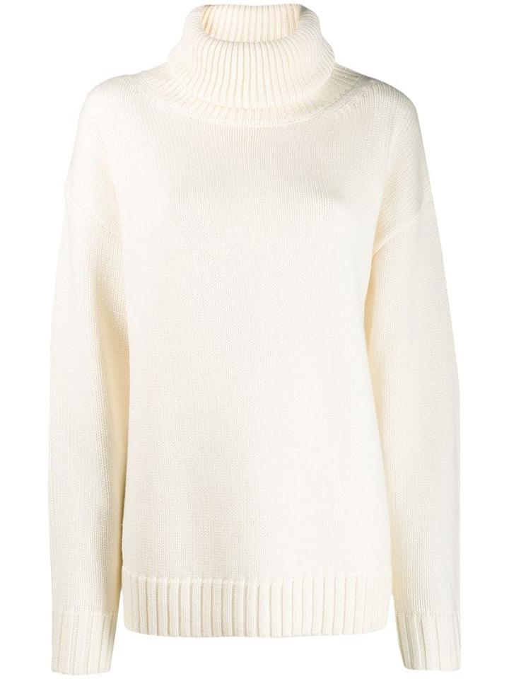 Joseph Turtle Neck Sweater - White