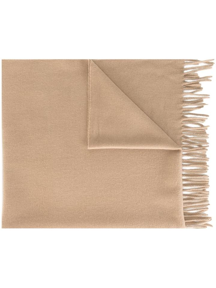 A.p.c. Classic Tassel Detail Scarf, Men's, Brown, Cashmere/wool