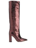 Paris Texas Embossed Knee Length Boots - Metallic