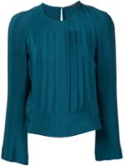 Derek Lam Long Sleeves Blouse, Women's, Size: 44, Blue, Silk