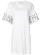 See By Chloé Frilled Sleeve T-shirt Dress - White