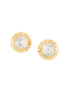 Chanel Pre-owned 1997 Aw Logo Round Earrings - Gold
