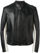 Maison Margiela Elbow Patch Leather Jacket, Men's, Size: 46, Black, Sheep Skin/shearling/viscose