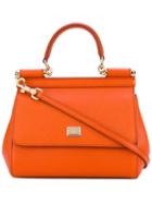 Dolce & Gabbana - Small Sicily Tote - Women - Calf Leather - One Size, Yellow/orange, Calf Leather