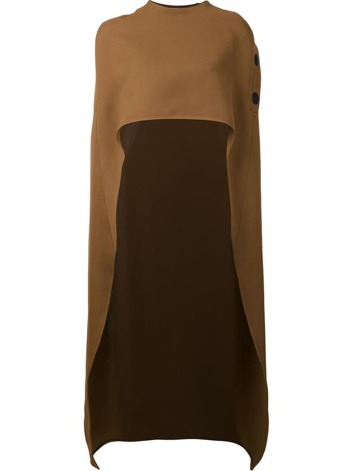 Marni Asymmetric Cape, Women's, Size: 40, Brown, Silk/wool