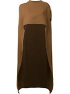 Marni Asymmetric Cape, Women's, Size: 40, Brown, Silk/wool