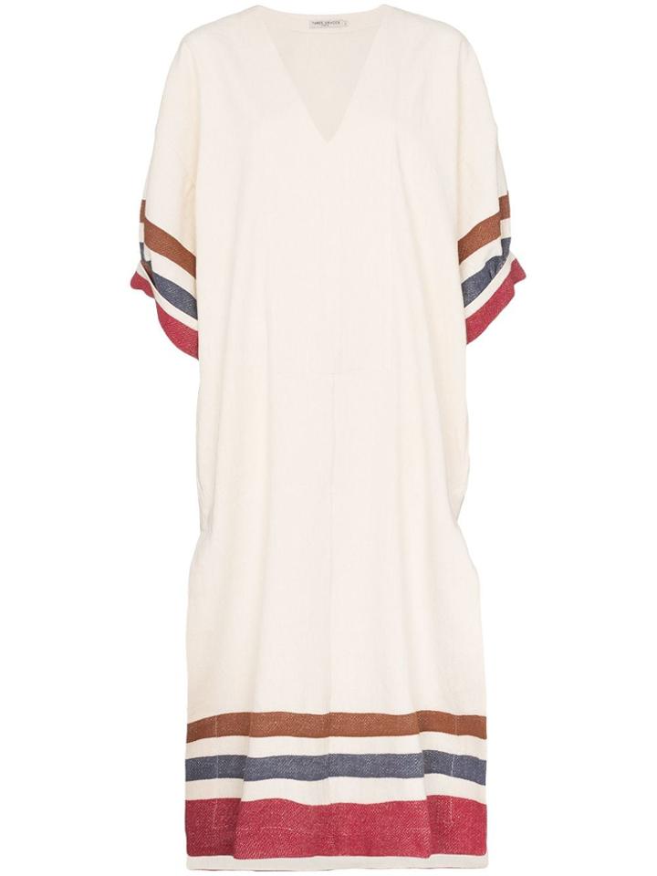 Three Graces Livietta Striped Dress - Neutrals