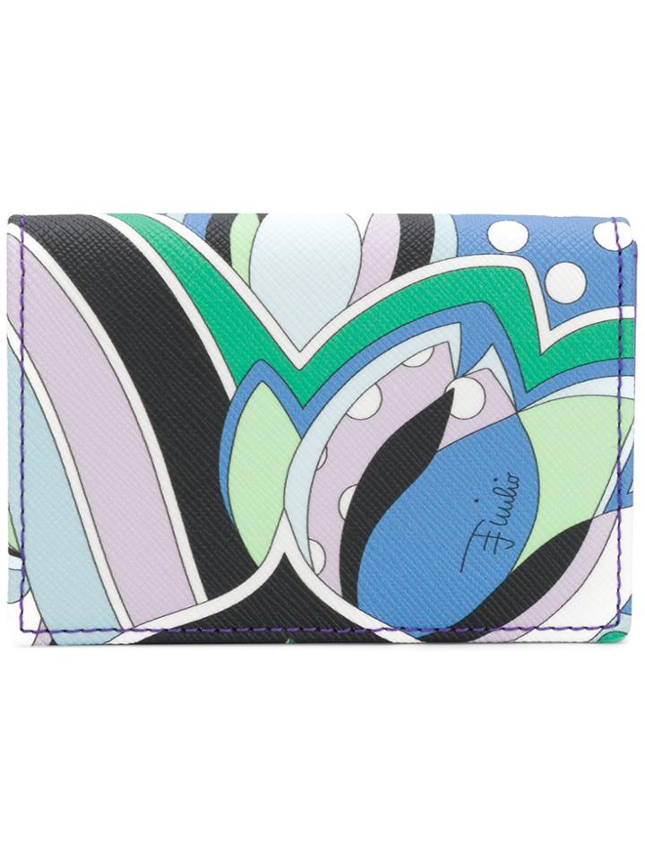 Emilio Pucci Arenal Print Cardholder - Blue
