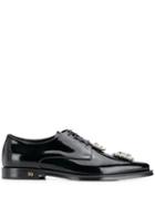Dolce & Gabbana Crystal Embellished Lace-up Shoes - Black