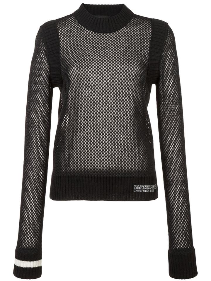 Calvin Klein 205w39nyc Open-knit Sweater - Black