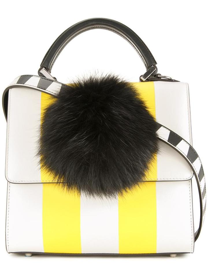 Les Petits Joueurs Mini Alex Bunny Tote, Women's, Yellow/orange, Calf Leather