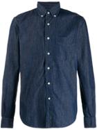 Aspesi Long Sleeved Denim Shirt - Blue