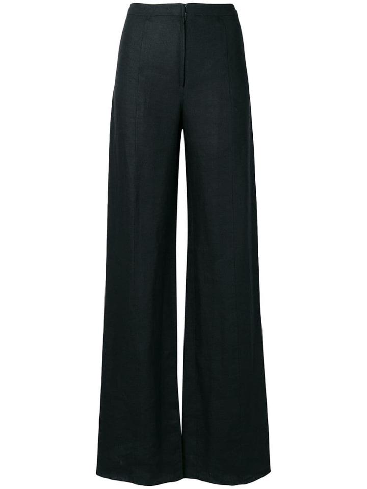 Emanuel Ungaro Vintage 1970's Flared Trousers - Black