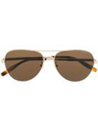 Montblanc Aviator Shaped Sunglasses - Gold