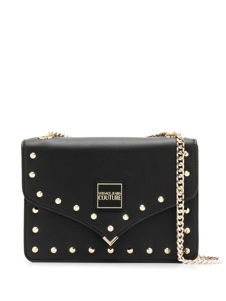 Versace Jeans Couture Logo Plaque Shoulder Bag - Black