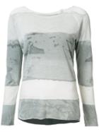 Raquel Allegra Tie-dye Print T-shirt, Women's, Size: 2, Grey, Cotton/polyester
