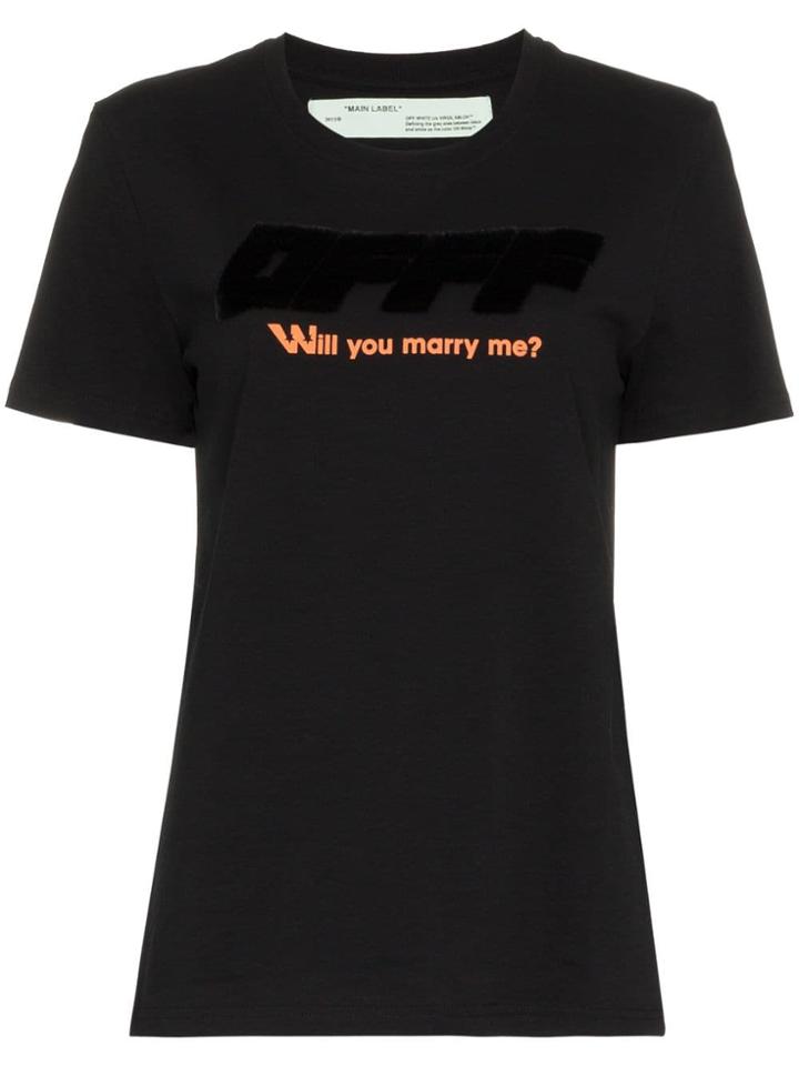 Off-white Will You Marry Me? Short-sleeved T-shirt - Black