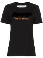 Off-white Will You Marry Me? Short-sleeved T-shirt - Black