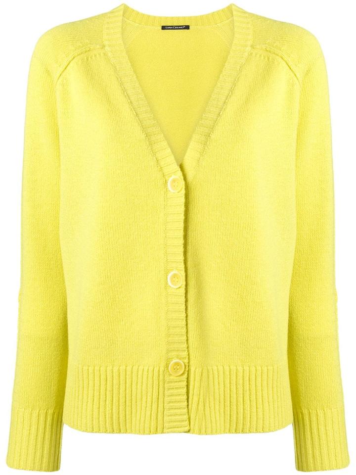 Luisa Cerano V-neck Cardigan - Yellow