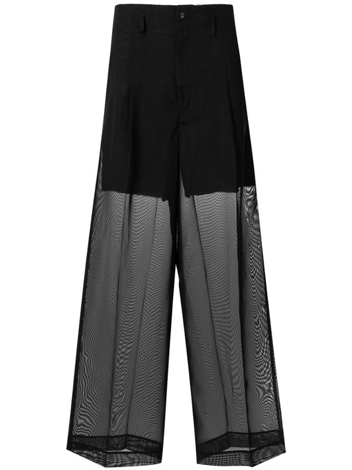 Toga Pulla Wide Leg Layered Trousers - Black