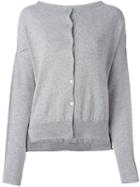Kristensen Du Nord Round Neck Cardigan, Women's, Size: 2, Grey, Cashmere/wool
