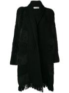 Cruciani Ribbed Knit Cardigan - Black