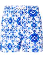 Mc2 Saint Barth Floral Design Swim Shorts - White