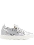 Giuseppe Zanotti Gail Glitter Sneakers - Silver