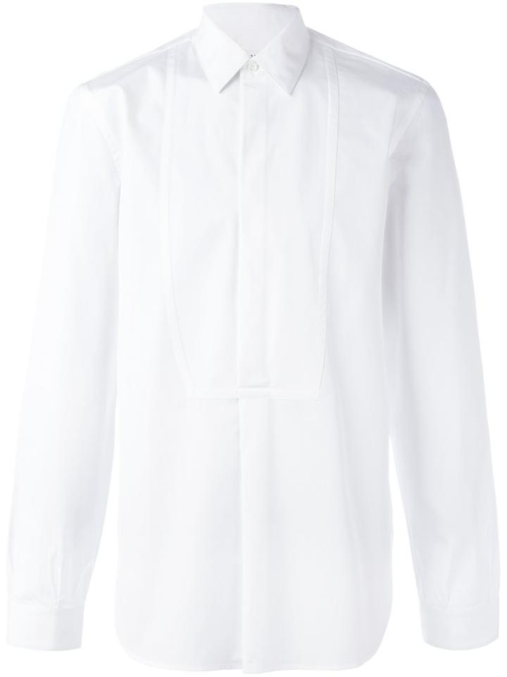 Maison Margiela Bib Detail Shirt, Men's, Size: 42, White, Cotton