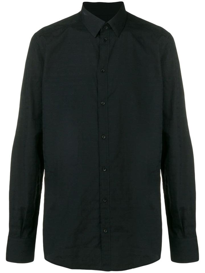 Dolce & Gabbana Textured Plain Shirt - Black