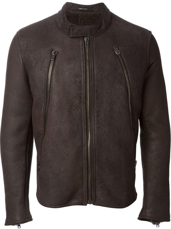 Maison Martin Margiela Band Collar Biker Jacket