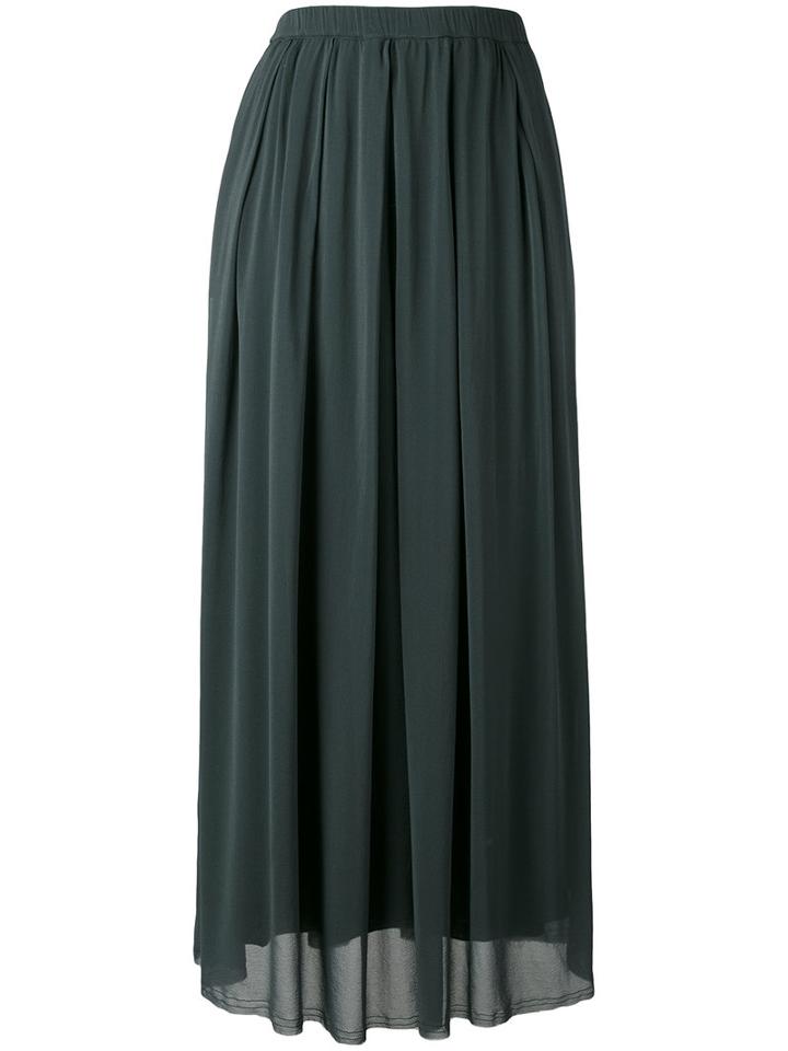 Kristensen Du Nord - Gathered Skirt - Women - Silk/cotton/spandex/elastane - 1, Grey, Silk/cotton/spandex/elastane