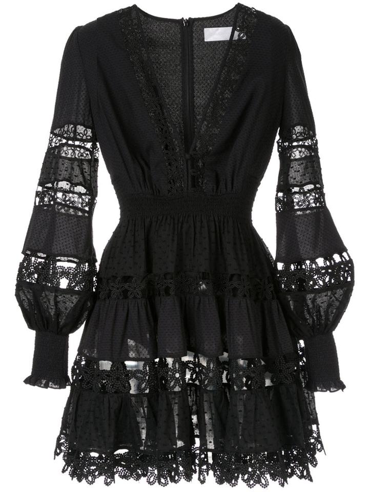 Zimmermann Primrose Daisy Short Dress - Black