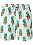 Mc2 Saint Barth Summer Pineapple Swimming Shorts - Blue