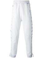 Faith Connexion Laced Track Pants, Men's, Size: Large, White, Cotton