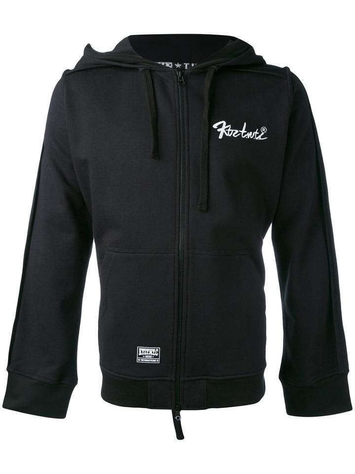 Ktz - Inside Out Backless Hoodie - Men - Cotton - S, Black, Cotton