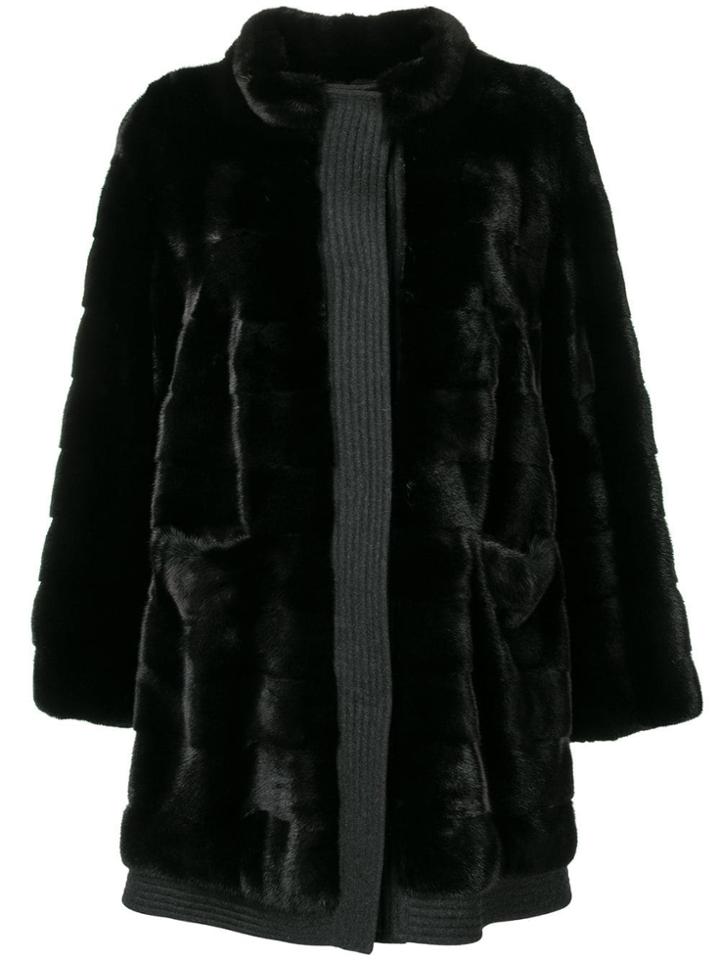 Liska Ari Fur Coat - Black