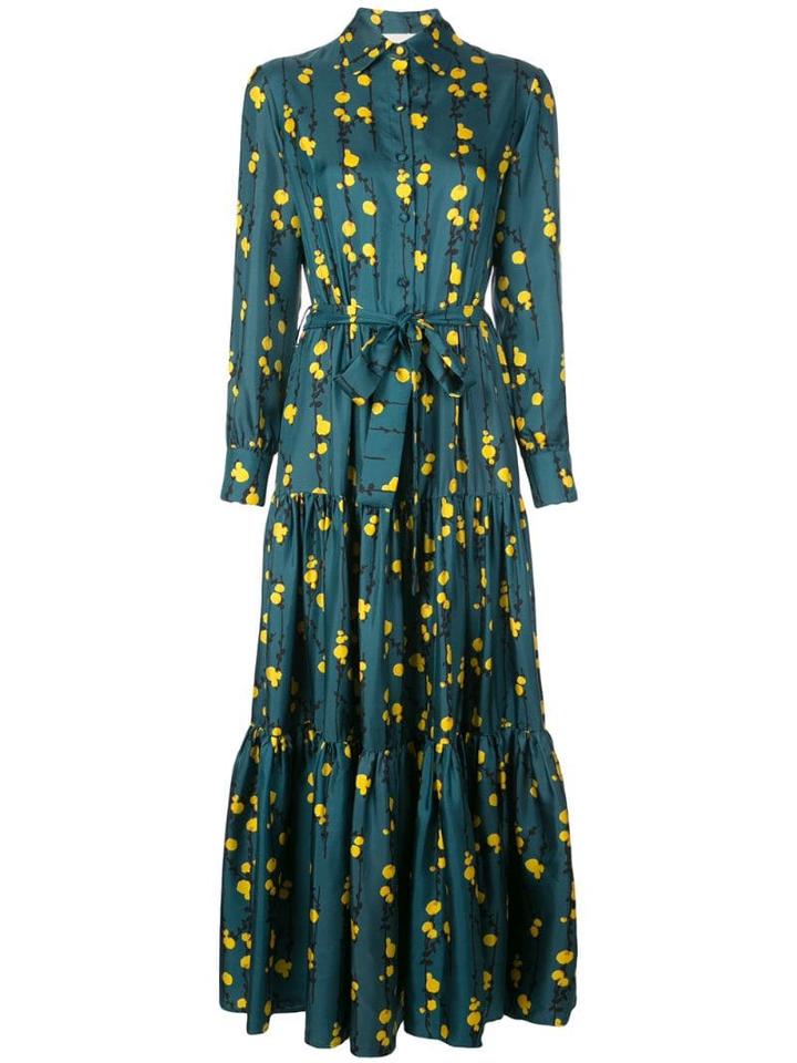 La Doublej Bellini Tiered Maxi Dress - Blue