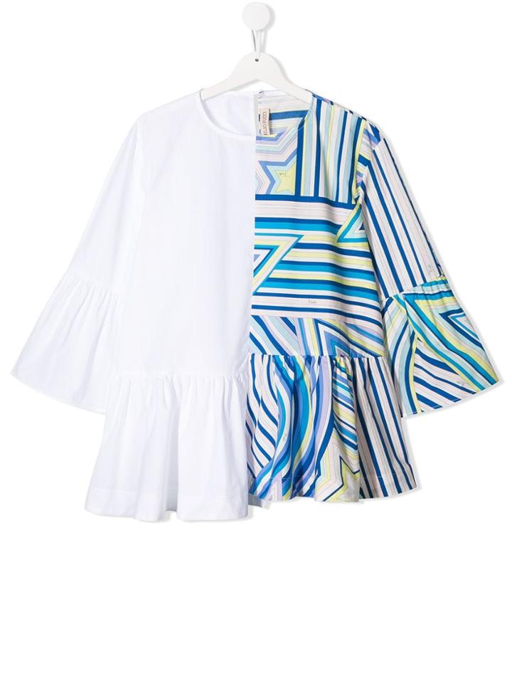 Emilio Pucci Junior Teen Graphic Print Blouse - Blue