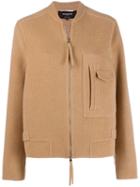 Rochas Zipped Fitted Jacket - Neutrals