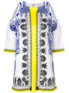 Versace Collection Printed Cold Shoulder Blouse - Multicolour