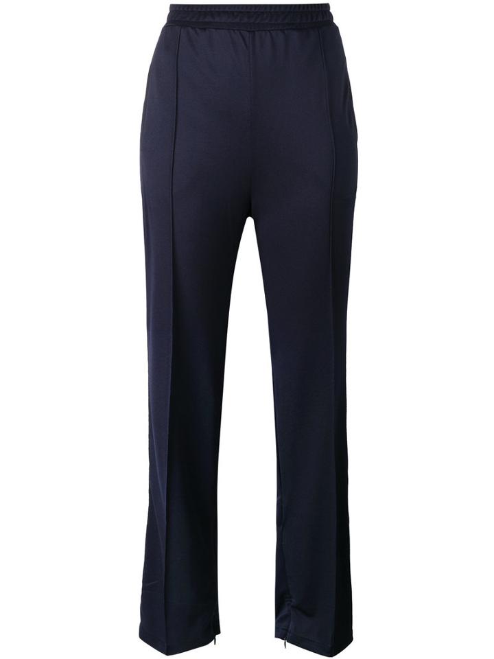 Ganni Naoki Polo Track Pants, Women's, Size: 38, Blue, Polyester/spandex/elastane