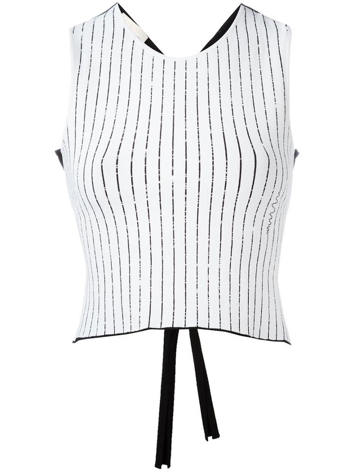 Ssheena Striped Tank Top, Women's, Size: Small, White, Viscose/polyester
