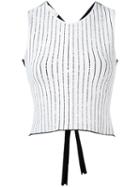 Ssheena Striped Tank Top, Women's, Size: Small, White, Viscose/polyester