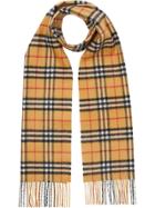 Burberry Classic Checked Scarf - Yellow