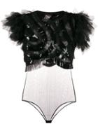 Alberta Ferretti Sequins Embellished Bodysuit - Black