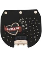 Furla - Metropolis 90th Flap - Women - Cotton/leather/metal - One Size, Black, Cotton/leather/metal