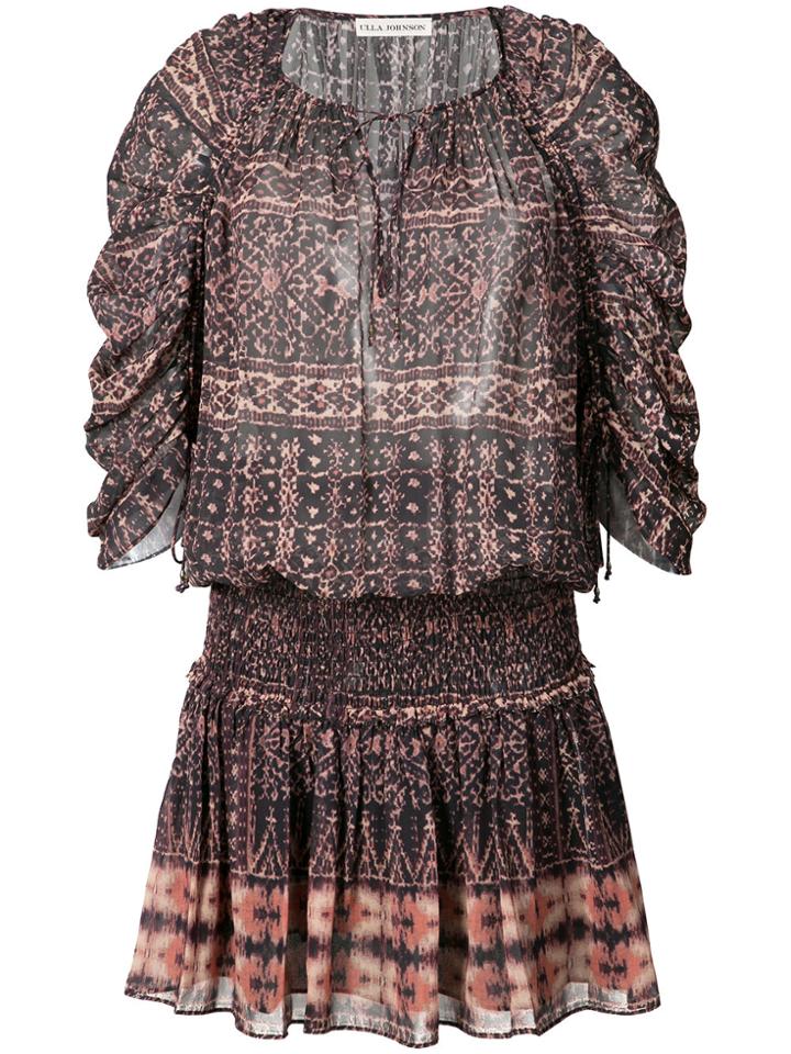 Ulla Johnson Short Printed Dress - Brown